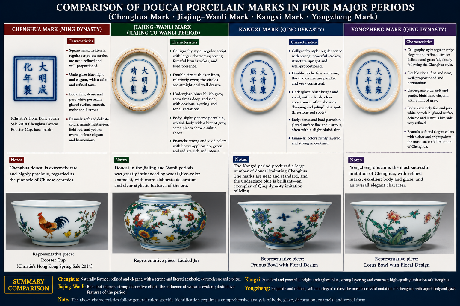Doucai period comparison
