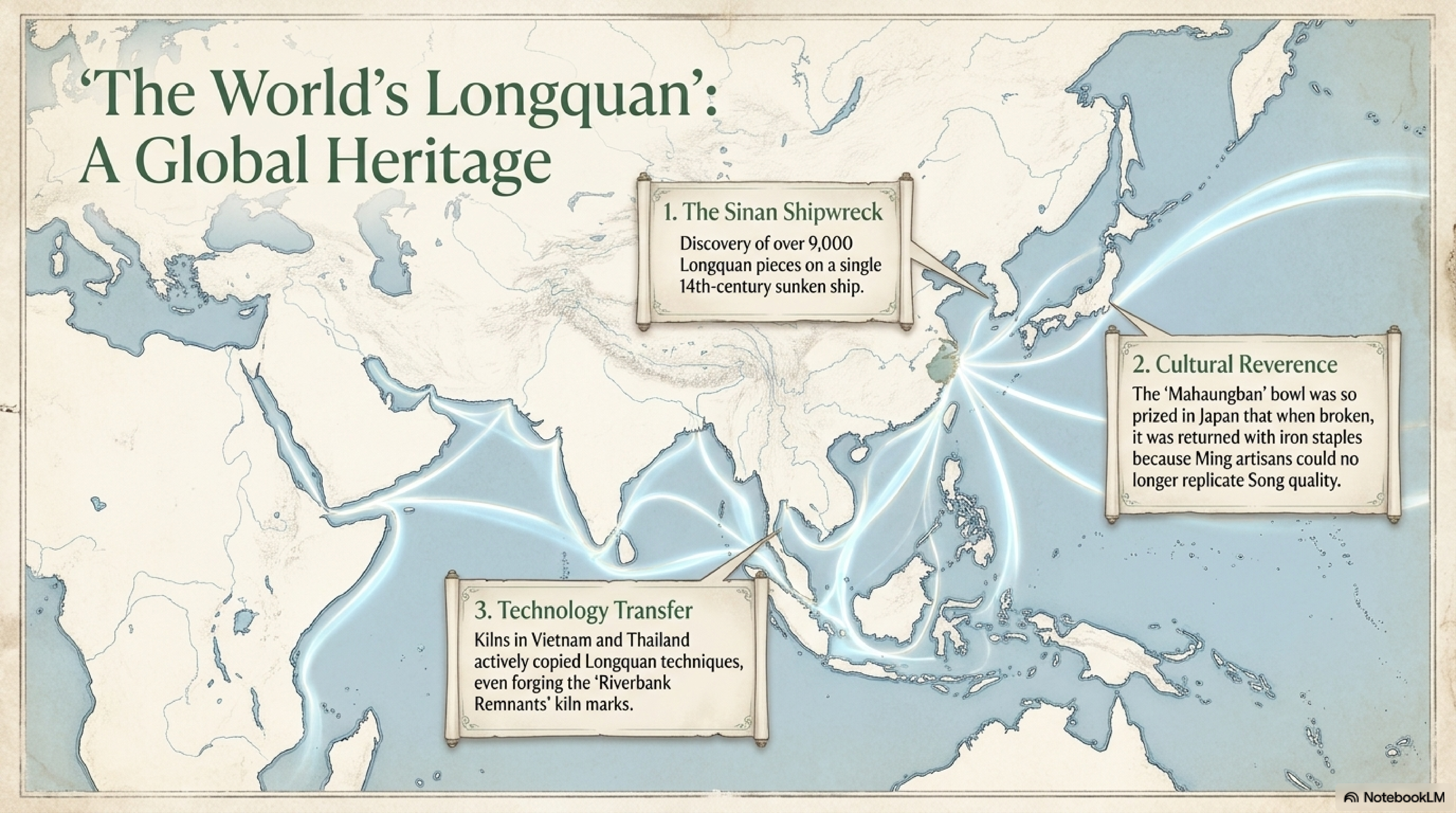 Longquan celadon global heritage — the Sinan Shipwreck and cultural reverence